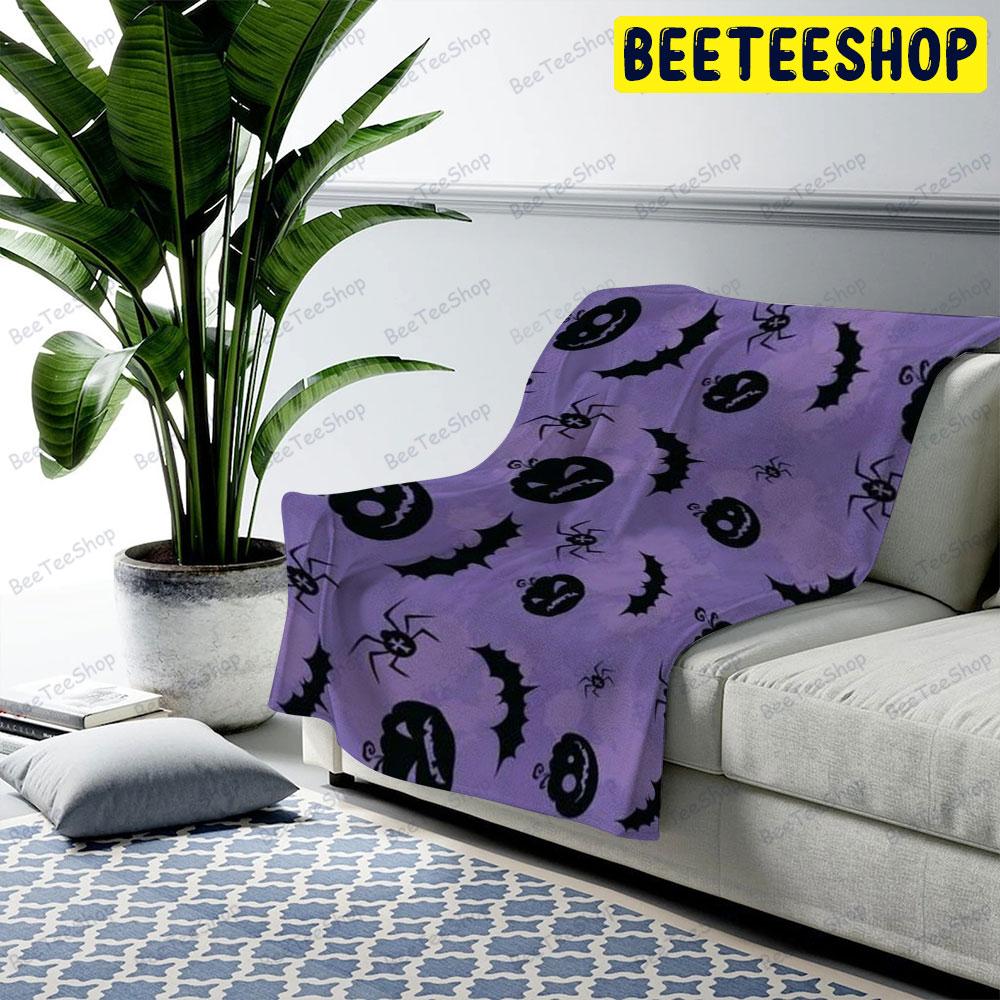 Spiders Bats Pumpkins Halloween Pattern 031 Beeteeshop US Cozy Blanket Spiders Bats Pumpkins Halloween Pattern 031 Beeteeshop US Cozy Blanket