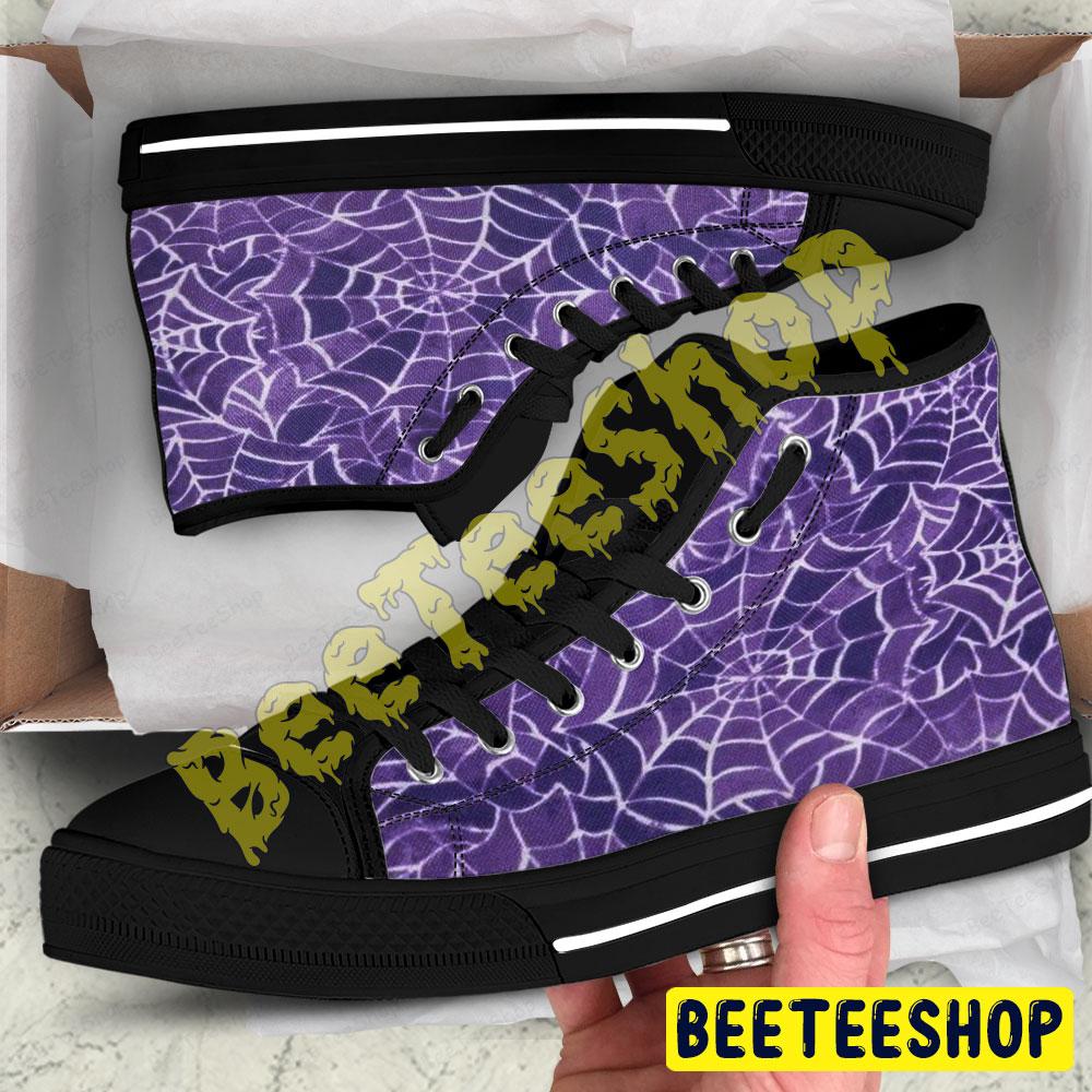Spiders Halloween Pattern 213 Beeteeshop Adults High Top Canvas Shoes Spiders Halloween Pattern 213 Beeteeshop Adults High Top Canvas Shoes