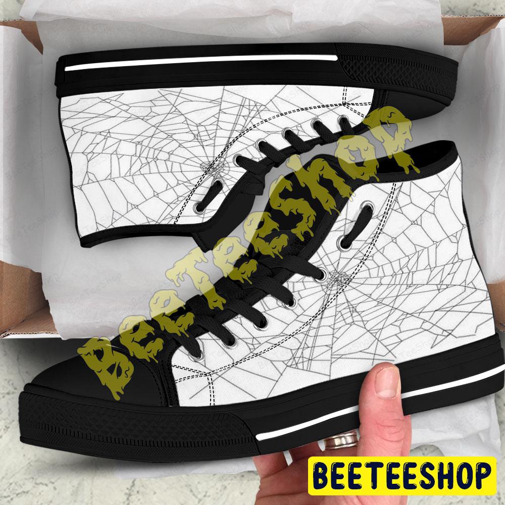 Spiders Halloween Pattern 415 Beeteeshop Adults High Top Canvas Shoes Spiders Halloween Pattern 415 Beeteeshop Adults High Top Canvas Shoes