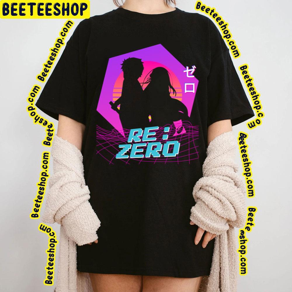 Subaru Emilia Vaporwave Re Zero Beeteeshop Trending Unisex T-Shirt Subaru Emilia Vaporwave Re Zero Beeteeshop Trending Unisex T-Shirt