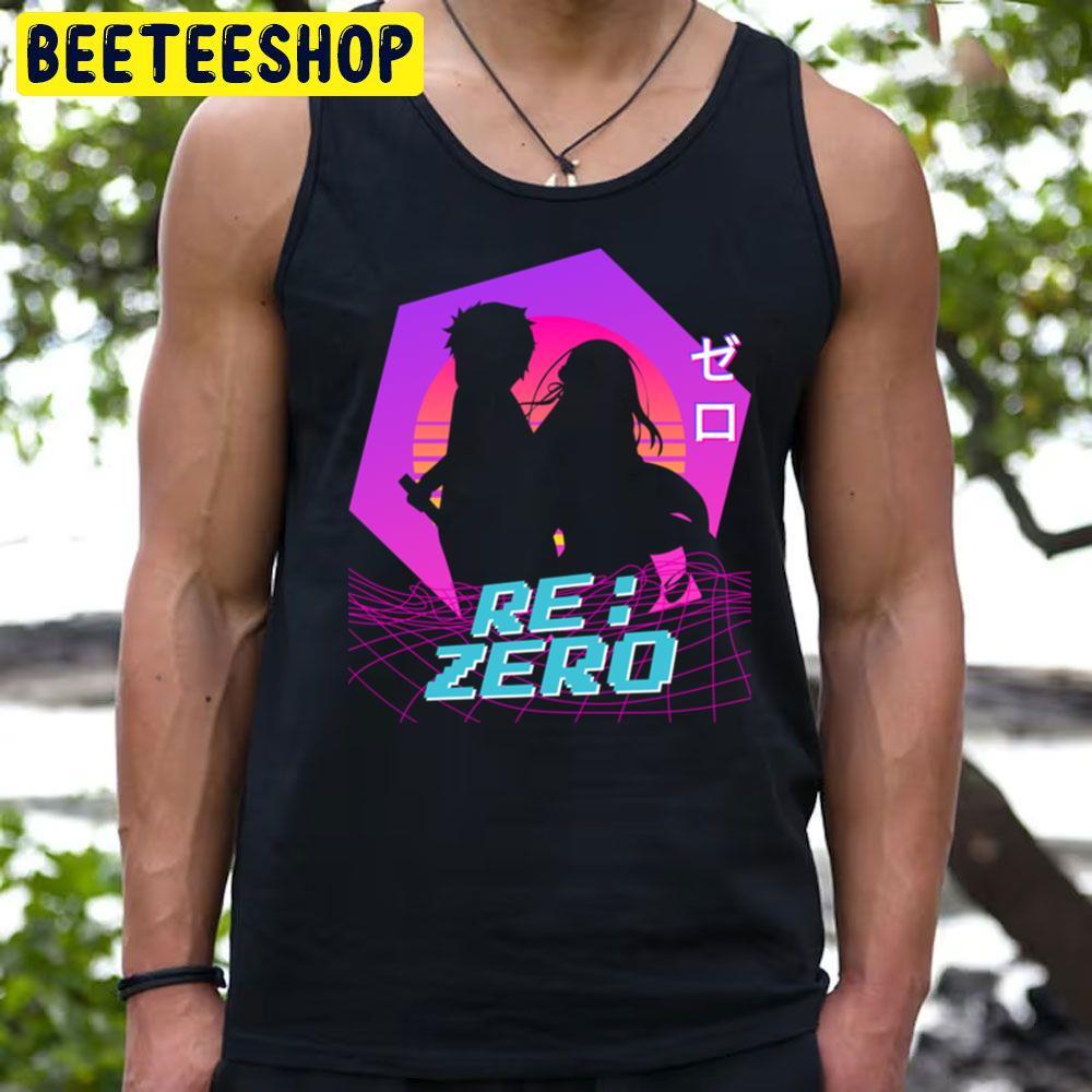 Subaru Emilia Vaporwave Re Zero Beeteeshop Trending Unisex T-Shirt Subaru Emilia Vaporwave Re Zero Beeteeshop Trending Unisex T-Shirt