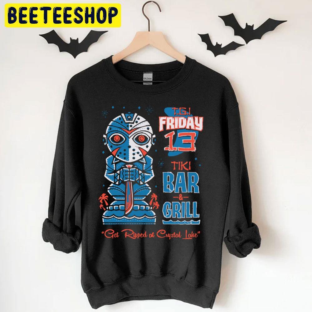 Tgi Friday 13th Tiki Bar Horror Movie Jason Voorhees Halloween Beeteeshop Trending Unisex T-Shirt Tgi Friday 13th Tiki Bar Horror Movie Jason Voorhees Halloween Beeteeshop Trending Unisex T-Shirt