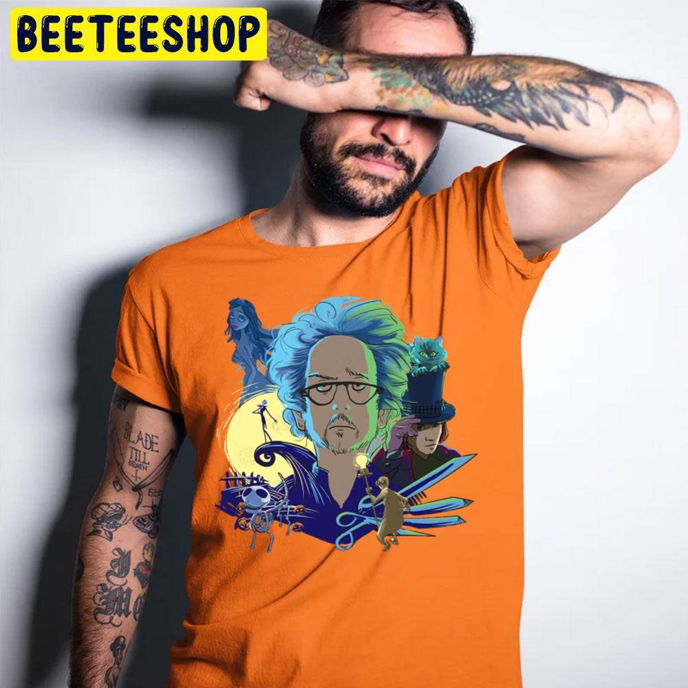Tim Burton And Edward Scissorhands Halloween Beeteeshop Trending Unisex T-Shirt Tim Burton And Edward Scissorhands Halloween Beeteeshop Trending Unisex T-Shirt