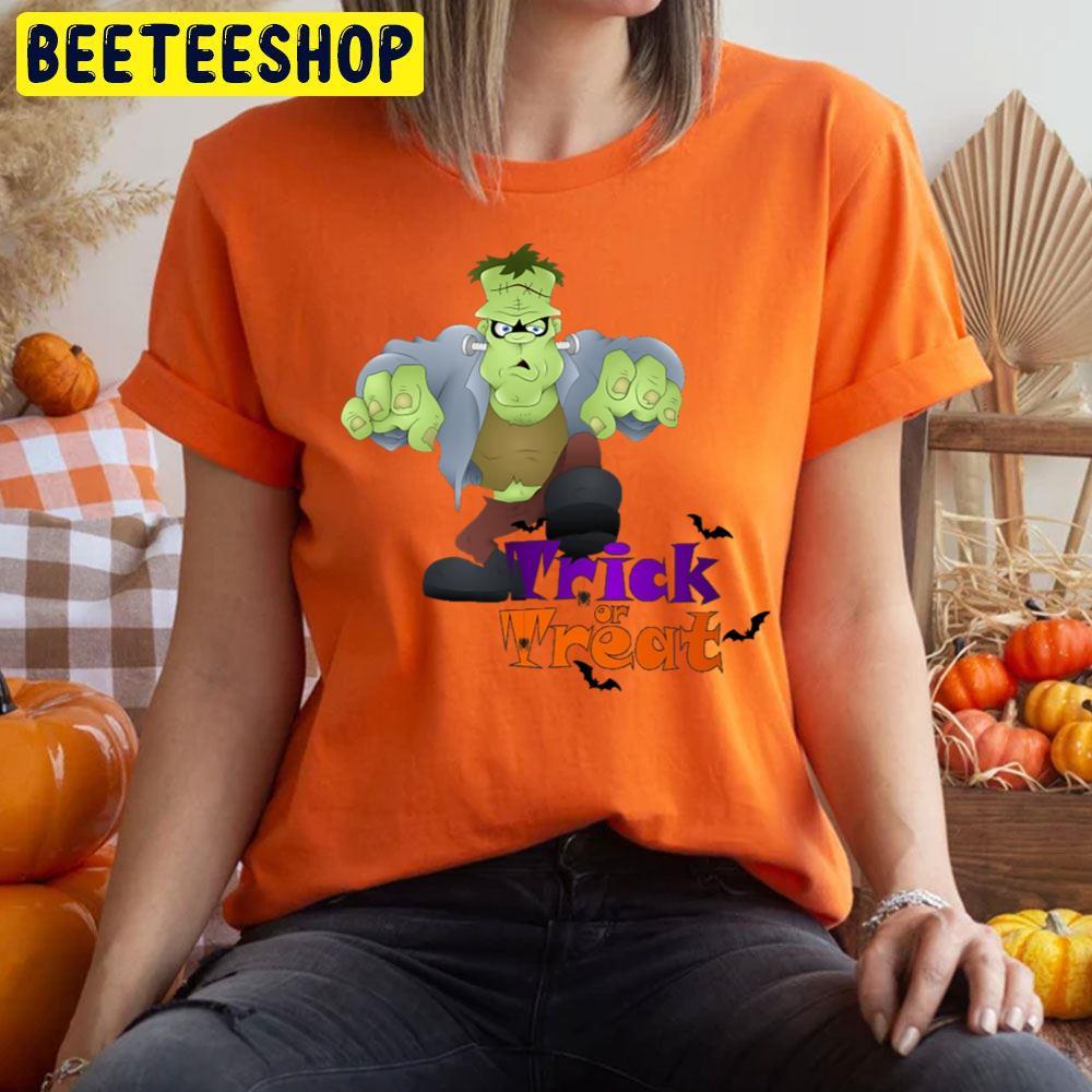 Trick Or Treat Frankenstein Halloween Beeteeshop Trending Unisex T-Shirt Trick Or Treat Frankenstein Halloween Beeteeshop Trending Unisex T-Shirt