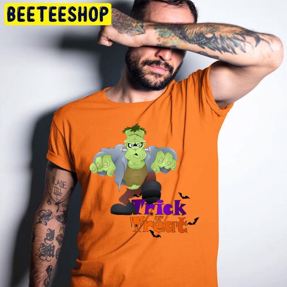 Trick Or Treat Frankenstein Halloween Beeteeshop Trending Unisex T-Shirt Trick Or Treat Frankenstein Halloween Beeteeshop Trending Unisex T-Shirt