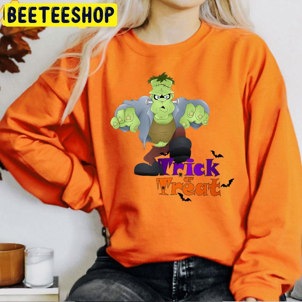 Trick Or Treat Frankenstein Halloween Beeteeshop Trending Unisex T-Shirt Trick Or Treat Frankenstein Halloween Beeteeshop Trending Unisex T-Shirt