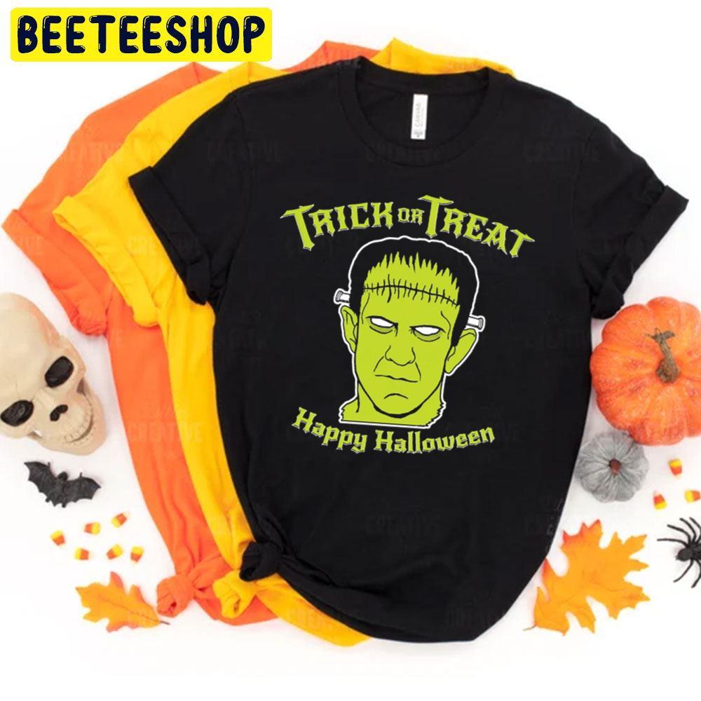 Trick Or Treat Frankenstein Monster Halloween Beeteeshop Trending Unisex T-Shirt Trick Or Treat Frankenstein Monster Halloween Beeteeshop Trending Unisex T-Shirt