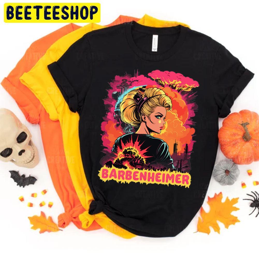 Vintage Hot Pink Barbenheimer Beeteeshop Trending Unisex T-Shirt Vintage Hot Pink Barbenheimer Beeteeshop Trending Unisex T-Shirt