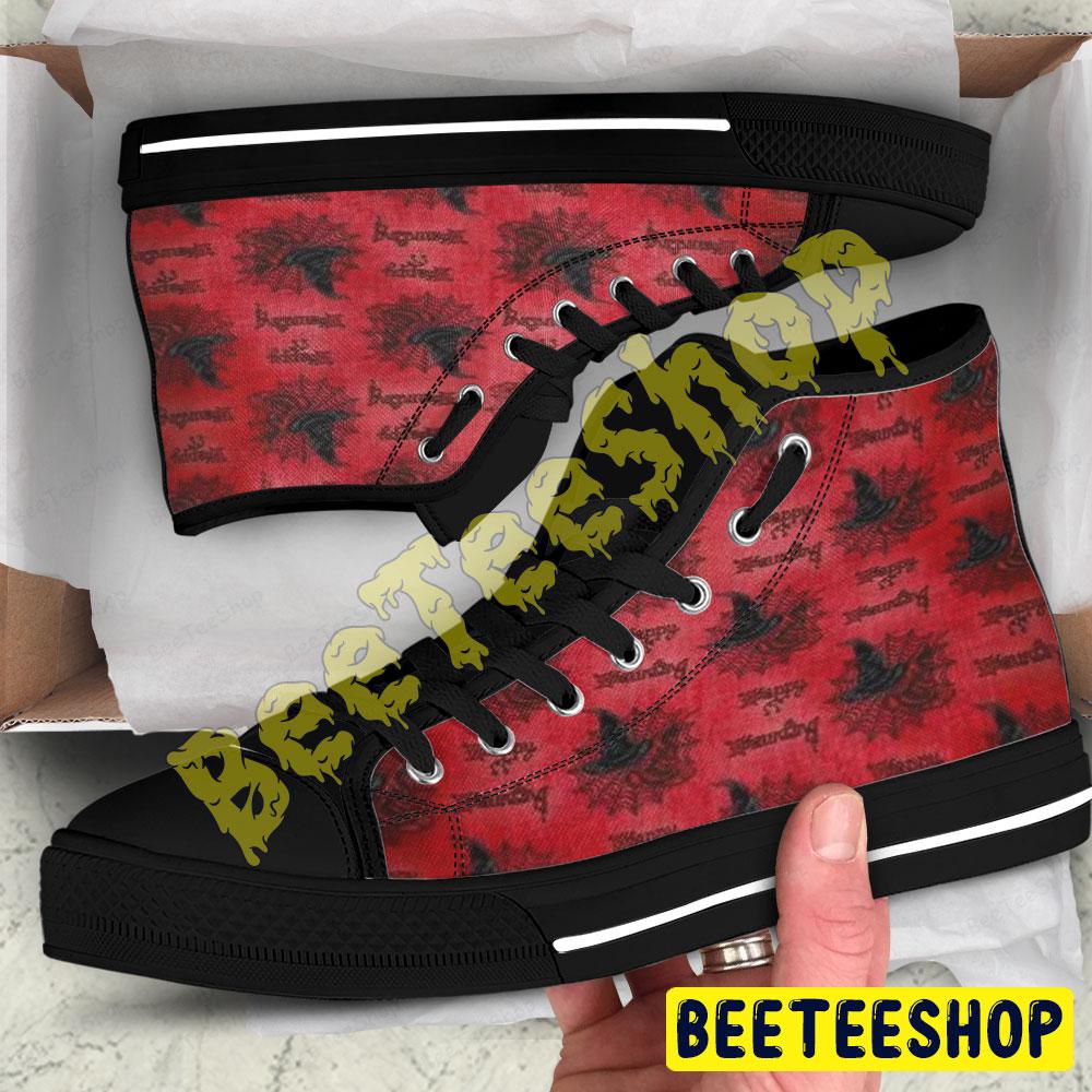 Witch Hats Halloween Pattern 368 Beeteeshop Adults High Top Canvas Shoes Witch Hats Halloween Pattern 368 Beeteeshop Adults High Top Canvas Shoes