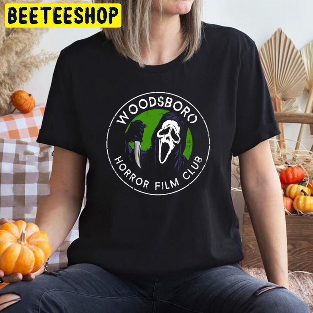 Woodsboro Horror Film Club Ghostface Halloween Beeteeshop Trending Unisex T-Shirt Woodsboro Horror Film Club Ghostface Halloween Beeteeshop Trending Unisex T-Shirt