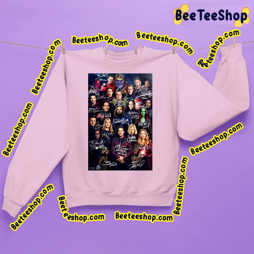 All Marvel Avengers Heroes Signatures 2023 Trending Unisex T-Shirt All Marvel Avengers Heroes Signatures 2023 Trending Unisex T-Shirt