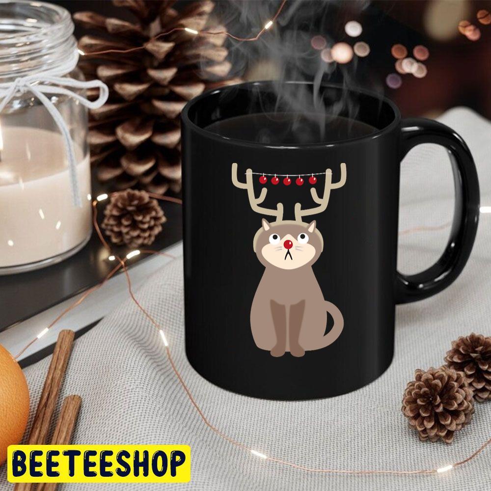 Antler Cat With Shiny Christmas Balls Beeteeshop Trending Unisex Sweatshirt Antler Cat With Shiny Christmas Balls Beeteeshop Trending Unisex Sweatshirt