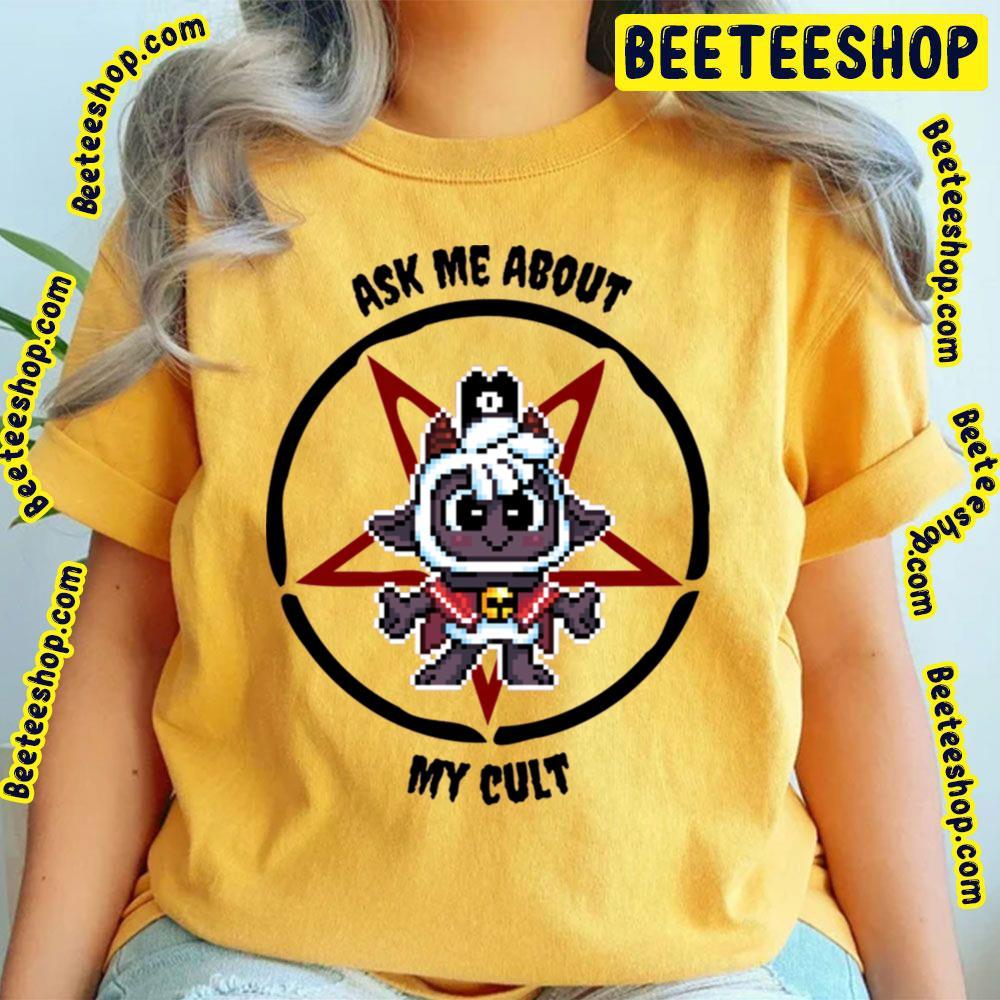 Ask Me About Logo Cult Of The Lamb Unisex T-Shirt Ask Me About Logo Cult Of The Lamb Unisex T-Shirt