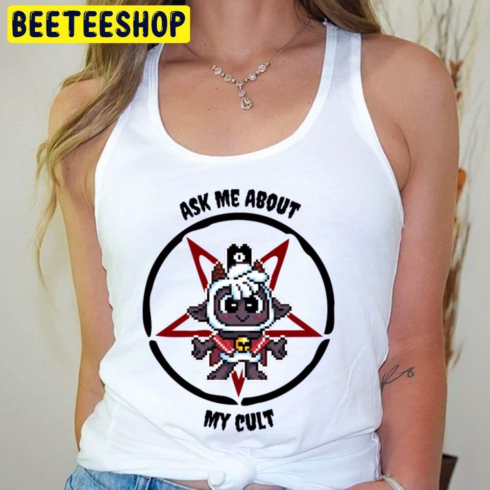 Ask Me About Logo Cult Of The Lamb Unisex T-Shirt Ask Me About Logo Cult Of The Lamb Unisex T-Shirt
