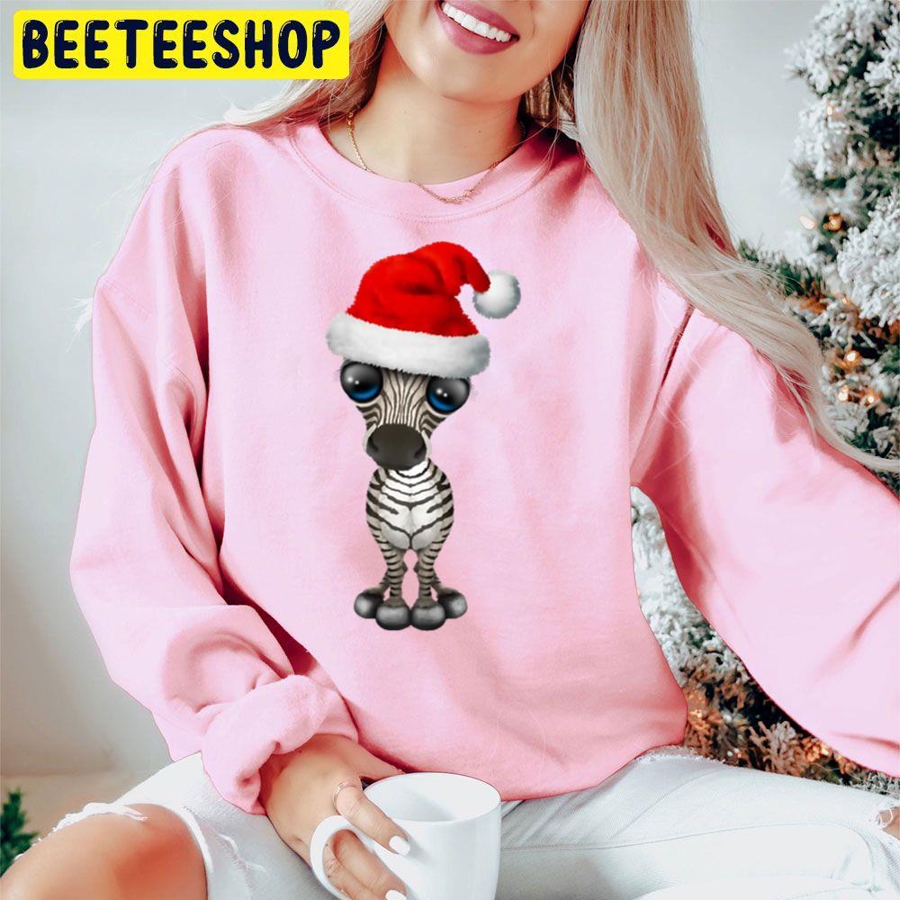 Baby Zebra Wearing A Santa Hat Christmas Beeteeshop Trending Unisex Hoodie Baby Zebra Wearing A Santa Hat Christmas Beeteeshop Trending Unisex Hoodie