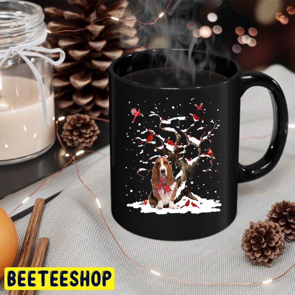 Basset Hound Scarf Cardinal Snow Christmas Beeteeshop Trending Unisex Sweatshirt Basset Hound Scarf Cardinal Snow Christmas Beeteeshop Trending Unisex Sweatshirt