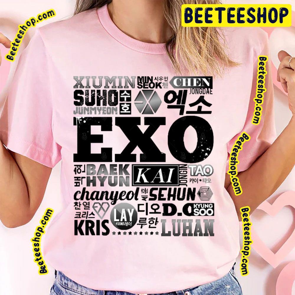 Black Font Collage Exo Unisex T-Shirt Black Font Collage Exo Unisex T-Shirt