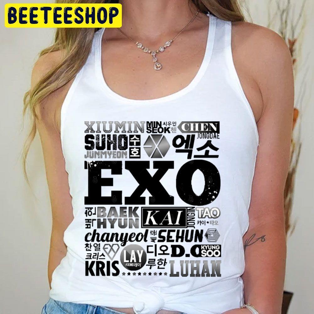 Black Font Collage Exo Unisex T-Shirt Black Font Collage Exo Unisex T-Shirt