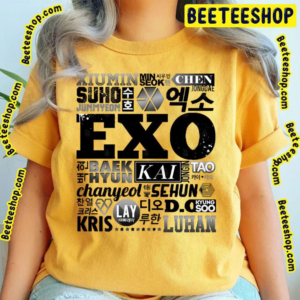 Black Font Collage Exo Unisex T-Shirt Black Font Collage Exo Unisex T-Shirt