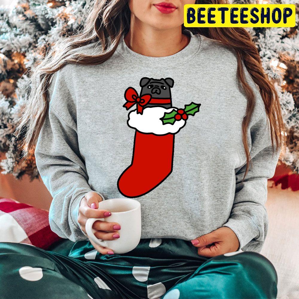 Black Pug Christmas Stocking Beeteeshop Trending Unisex Hoodie Black Pug Christmas Stocking Beeteeshop Trending Unisex Hoodie