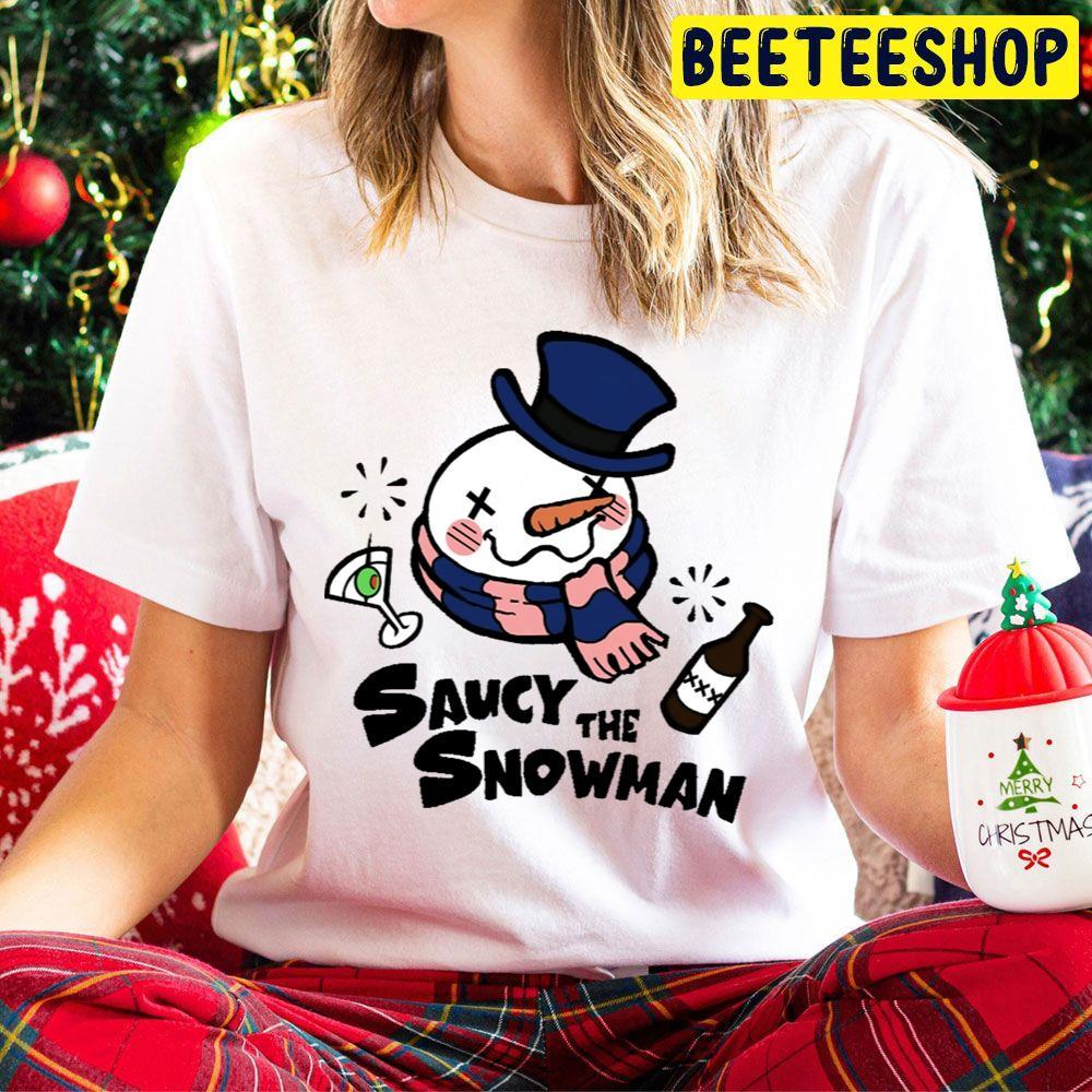 Black Text Saucy Frosty The Snowman Christmas Beeteeshop Trending Unisex Hoodie Black Text Saucy Frosty The Snowman Christmas Beeteeshop Trending Unisex Hoodie