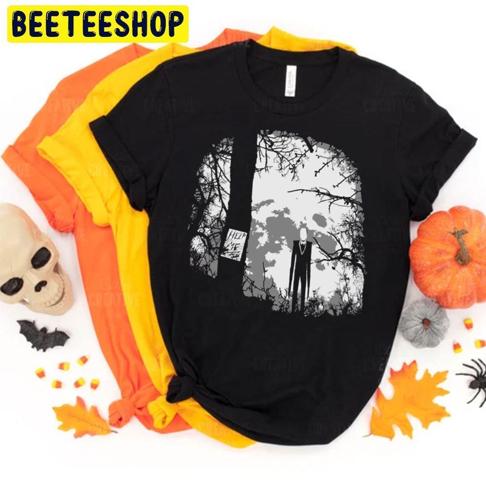 Black White Slenderman Halloween Beeteeshop Unisex T-Shirt Black White Slenderman Halloween Beeteeshop Unisex T-Shirt
