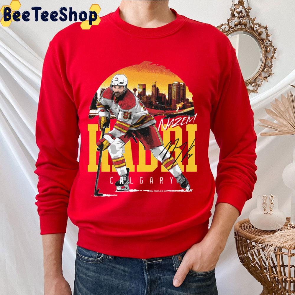 Calgary Skyline Nazem Kadri Hockey Unisex T-Shirt Calgary Skyline Nazem Kadri Hockey Unisex T-Shirt