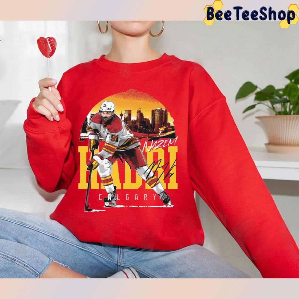 Calgary Skyline Nazem Kadri Hockey Unisex T-Shirt Calgary Skyline Nazem Kadri Hockey Unisex T-Shirt