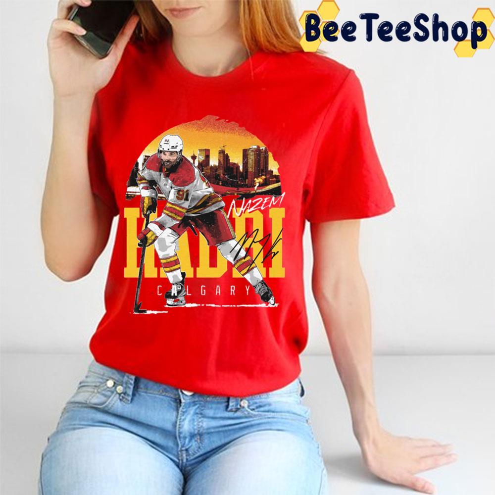 Calgary Skyline Nazem Kadri Hockey Unisex T-Shirt Calgary Skyline Nazem Kadri Hockey Unisex T-Shirt