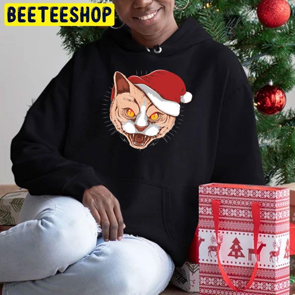 Cat Christmas Hat Beeteeshop Trending Unisex Hoodie Cat Christmas Hat Beeteeshop Trending Unisex Hoodie
