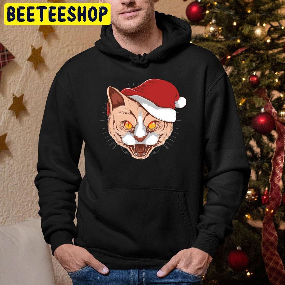 Cat Christmas Hat Beeteeshop Trending Unisex Hoodie Cat Christmas Hat Beeteeshop Trending Unisex Hoodie
