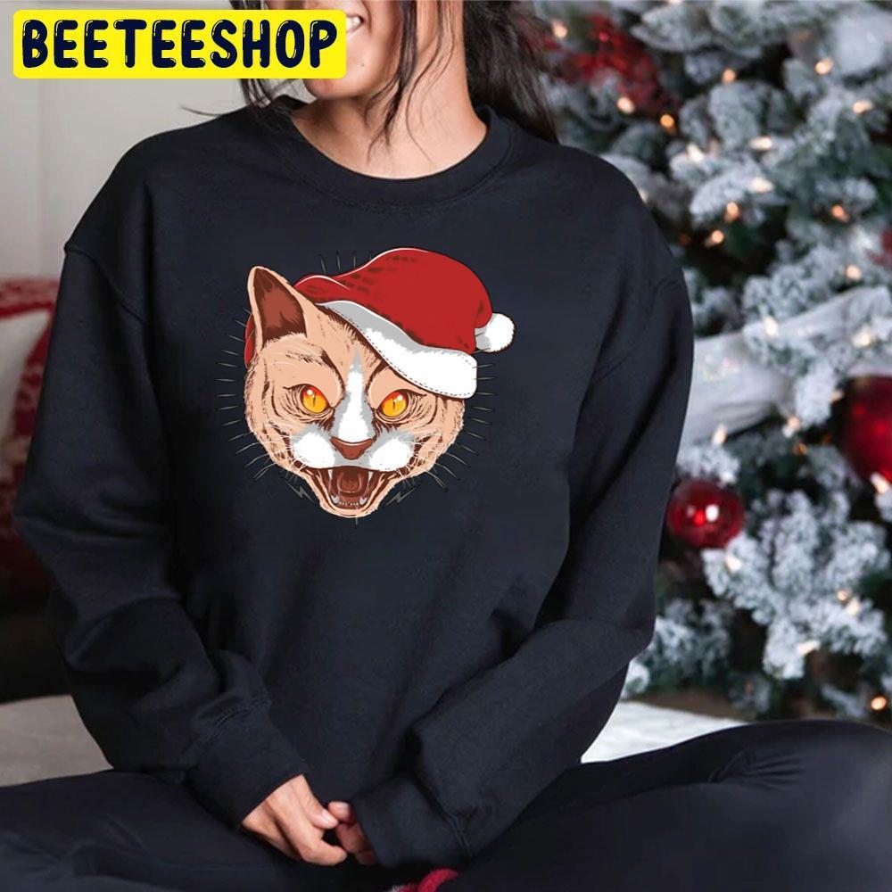 Cat Christmas Hat Beeteeshop Trending Unisex Hoodie Cat Christmas Hat Beeteeshop Trending Unisex Hoodie