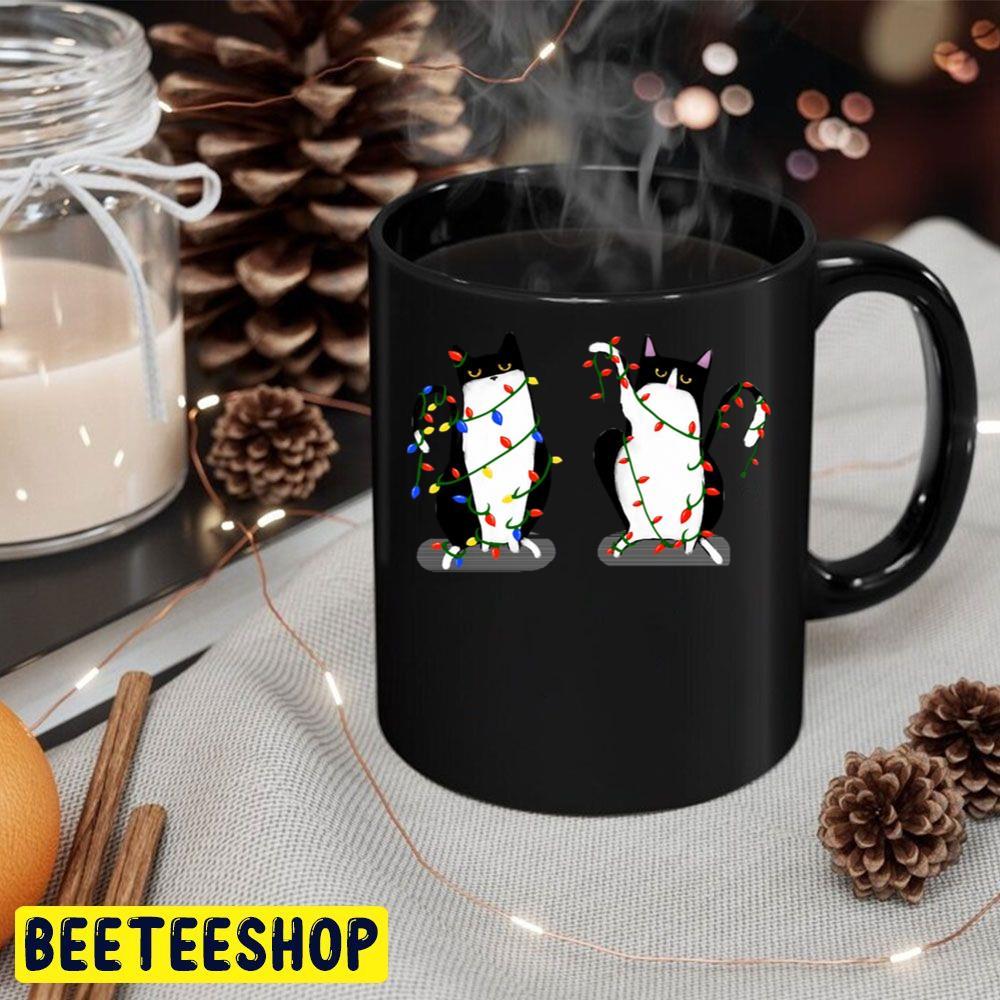 Cats Playing With The Christmas Lights Beeteeshop Trending Unisex Sweatshirt Cats Playing With The Christmas Lights Beeteeshop Trending Unisex Sweatshirt
