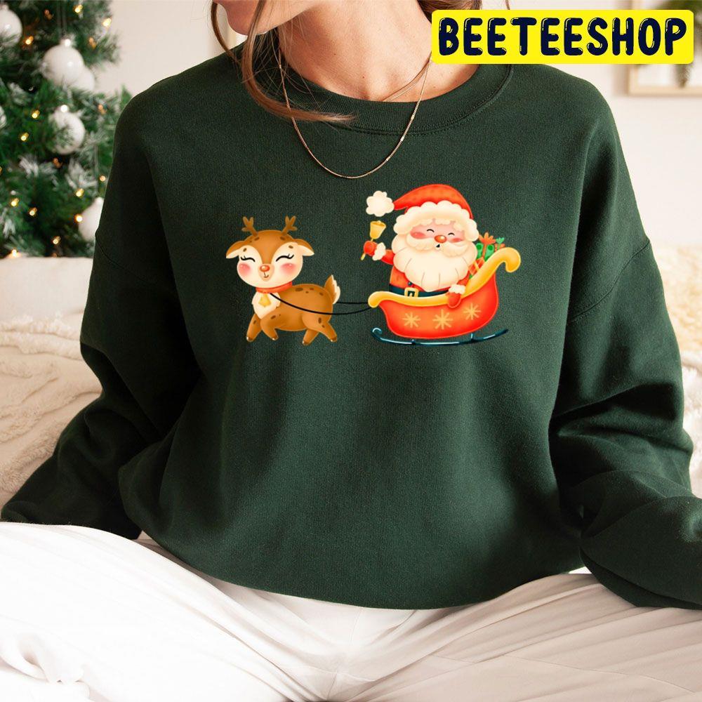 Chibi Santa And Rudolph Rudolph The Red Nosed Reindeer Christmas Beeteeshop Trending Unisex Sweatshirt Chibi Santa And Rudolph Rudolph The Red Nosed Reindeer Christmas Beeteeshop Trending Unisex Sweatshirt