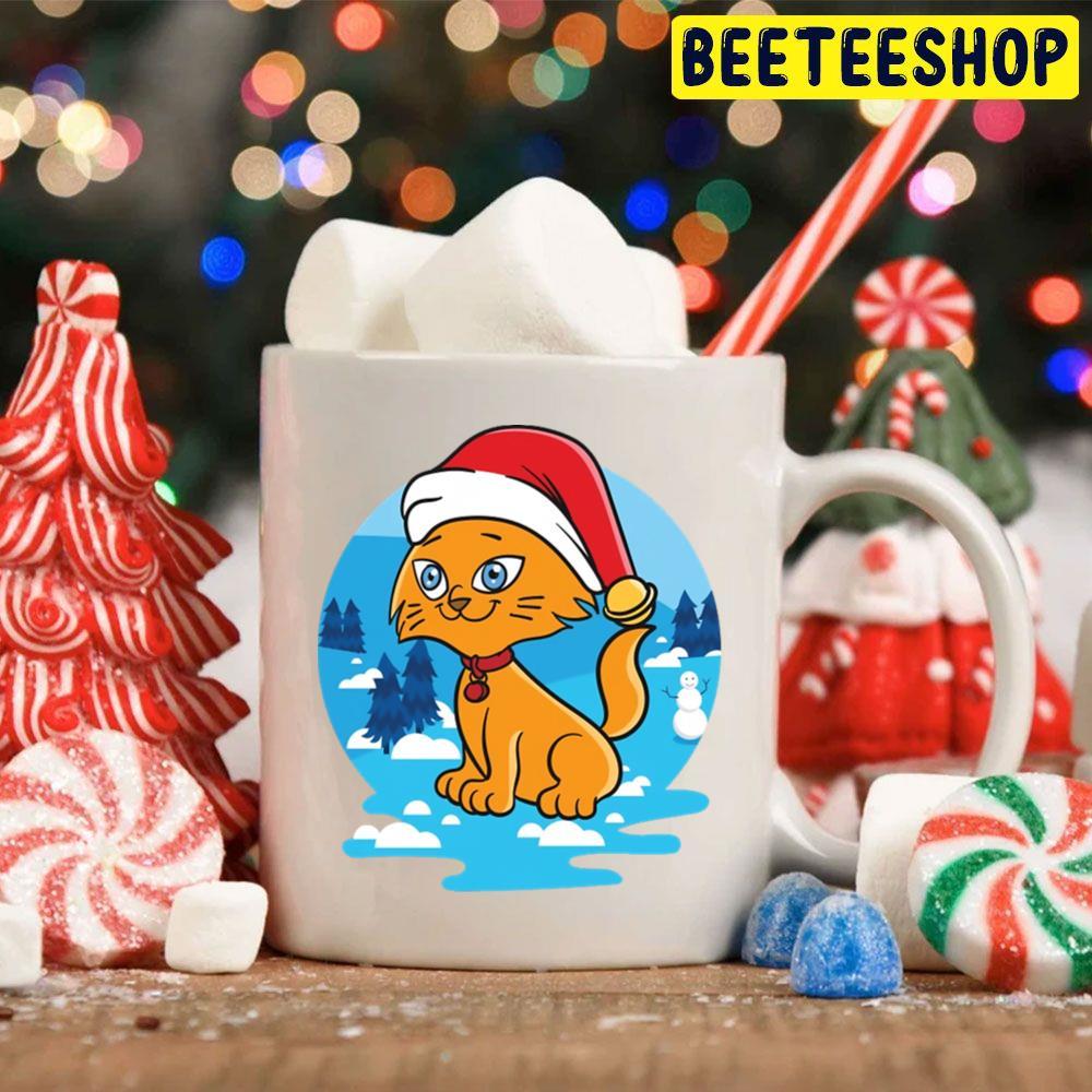 Christmas Cat Santa Hat Winter Beeteeshop Trending Unisex Hoodie Christmas Cat Santa Hat Winter Beeteeshop Trending Unisex Hoodie