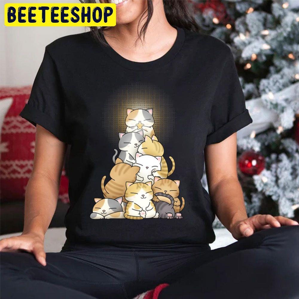 Chubby Cat Christmas Tree Beeteeshop Trending Unisex Sweatshirt Chubby Cat Christmas Tree Beeteeshop Trending Unisex Sweatshirt