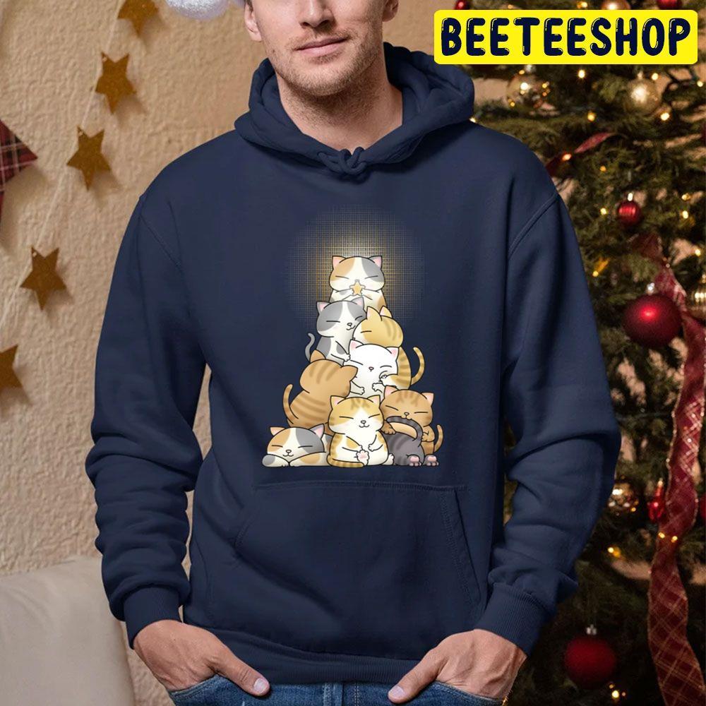 Chubby Cat Christmas Tree Beeteeshop Trending Unisex Sweatshirt Chubby Cat Christmas Tree Beeteeshop Trending Unisex Sweatshirt