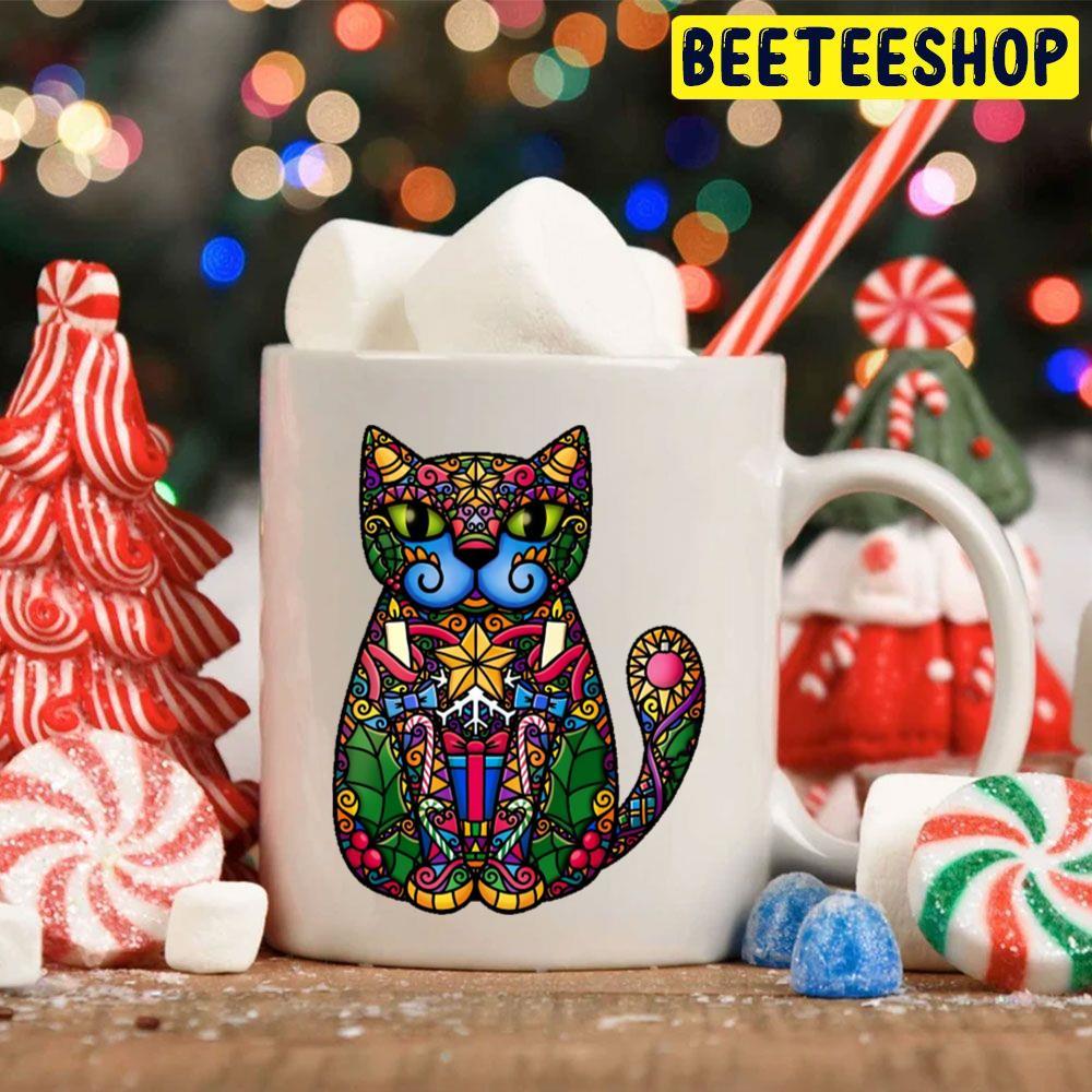 Corlor Glass Christmas Cat Beeteeshop Trending Unisex Hoodie Corlor Glass Christmas Cat Beeteeshop Trending Unisex Hoodie