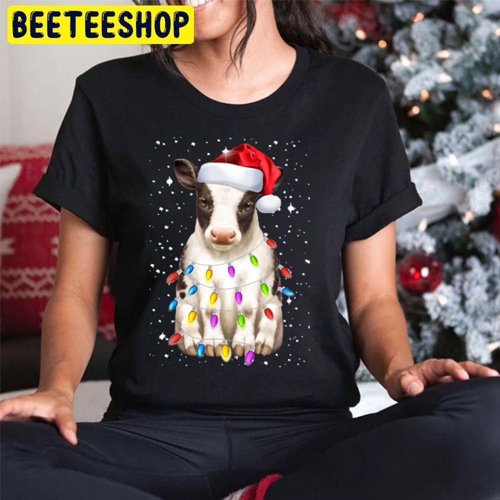 Cow Santa Hat Christmas Lights Beeteeshop Trending Unisex Sweatshirt Cow Santa Hat Christmas Lights Beeteeshop Trending Unisex Sweatshirt