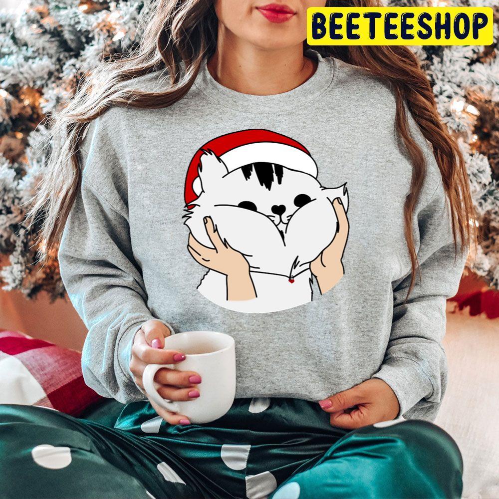 Cute Funny Christmas Cat Beeteeshop Trending Unisex Hoodie Cute Funny Christmas Cat Beeteeshop Trending Unisex Hoodie