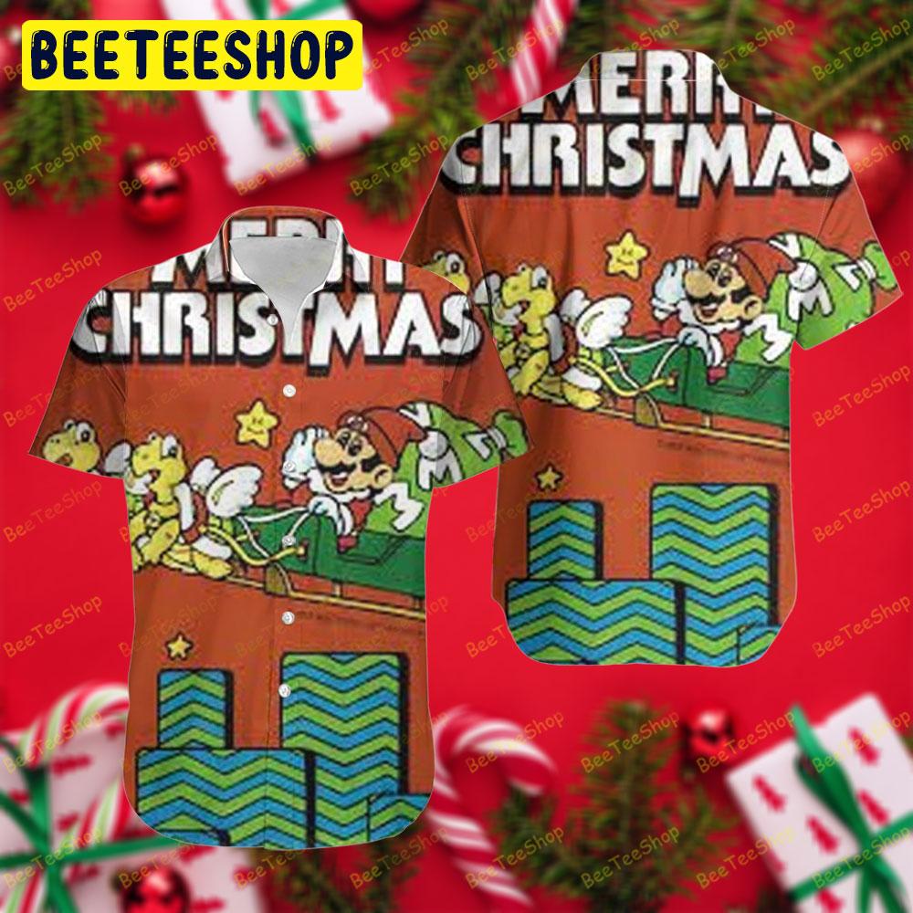 Cute Super Mario Christmas 2 Trending Hawaii Shirt Cute Super Mario Christmas 2 Trending Hawaii Shirt