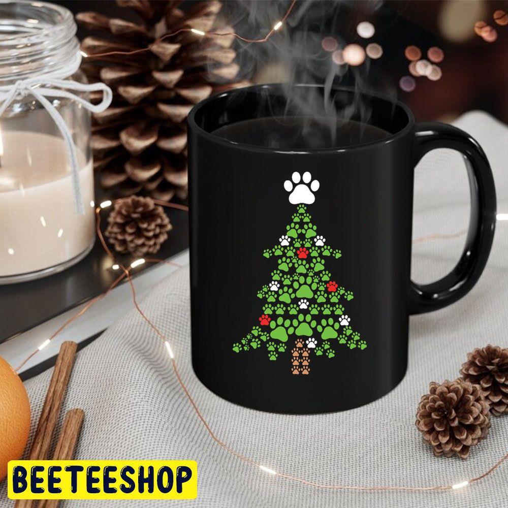 Dog Paws Christmas Tree Beeteeshop Trending Unisex Hoodie Dog Paws Christmas Tree Beeteeshop Trending Unisex Hoodie