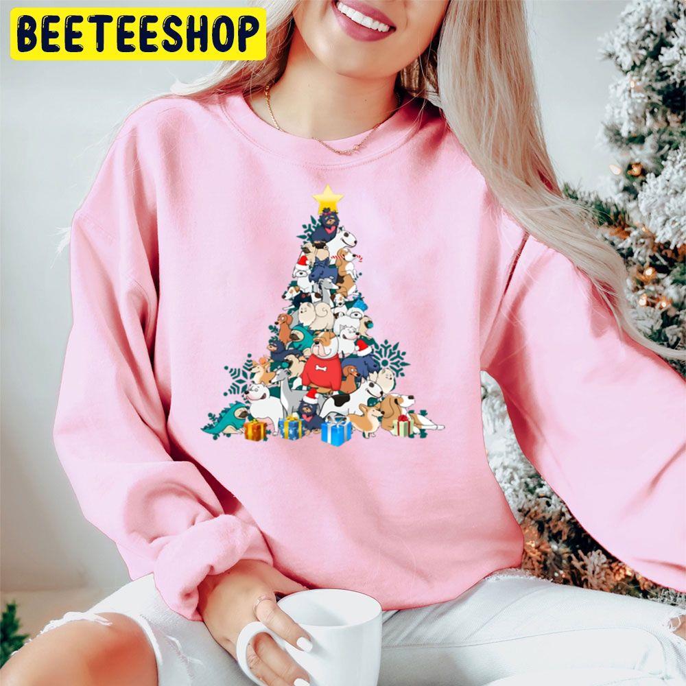 Dogs Tree Christmas Beeteeshop Trending Unisex Hoodie Dogs Tree Christmas Beeteeshop Trending Unisex Hoodie