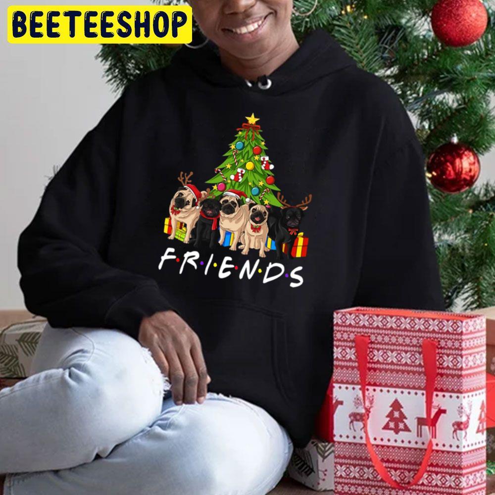 Friends Christmas Tree Pugs Beeteeshop Trending Unisex Sweatshirt Friends Christmas Tree Pugs Beeteeshop Trending Unisex Sweatshirt