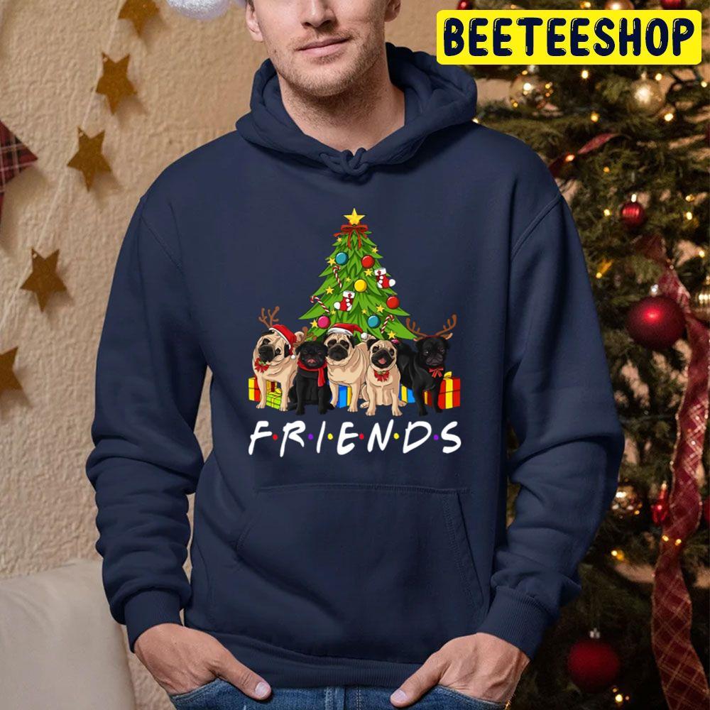 Friends Christmas Tree Pugs Beeteeshop Trending Unisex Sweatshirt Friends Christmas Tree Pugs Beeteeshop Trending Unisex Sweatshirt