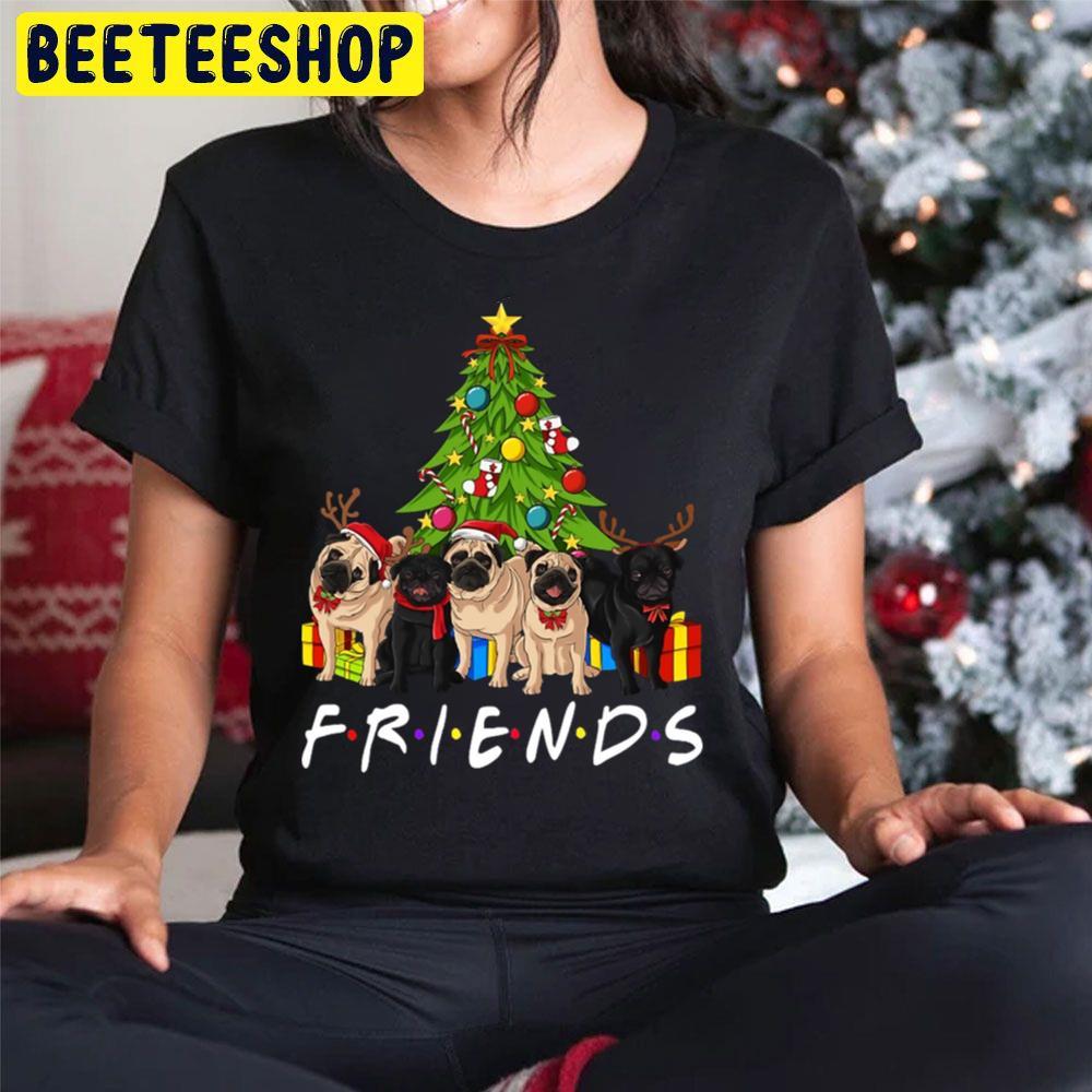 Friends Christmas Tree Pugs Beeteeshop Trending Unisex Sweatshirt Friends Christmas Tree Pugs Beeteeshop Trending Unisex Sweatshirt
