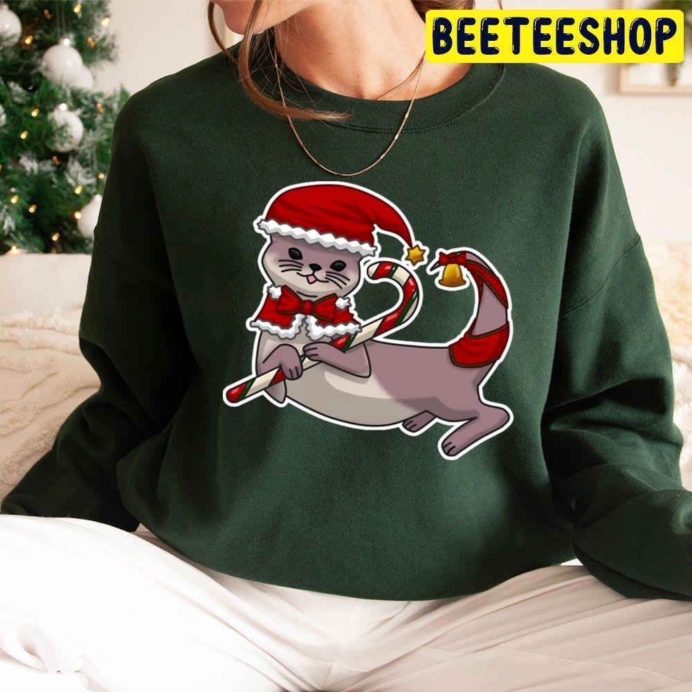 Funny Christmas Cat Beeteeshop Trending Unisex Sweatshirt Funny Christmas Cat Beeteeshop Trending Unisex Sweatshirt