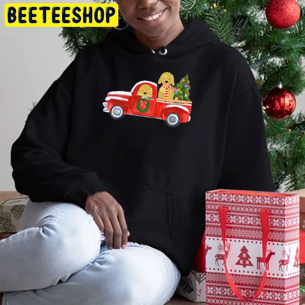 Golden Retrievers Christmas Red Truck Beeteeshop Trending Unisex Sweatshirt Golden Retrievers Christmas Red Truck Beeteeshop Trending Unisex Sweatshirt