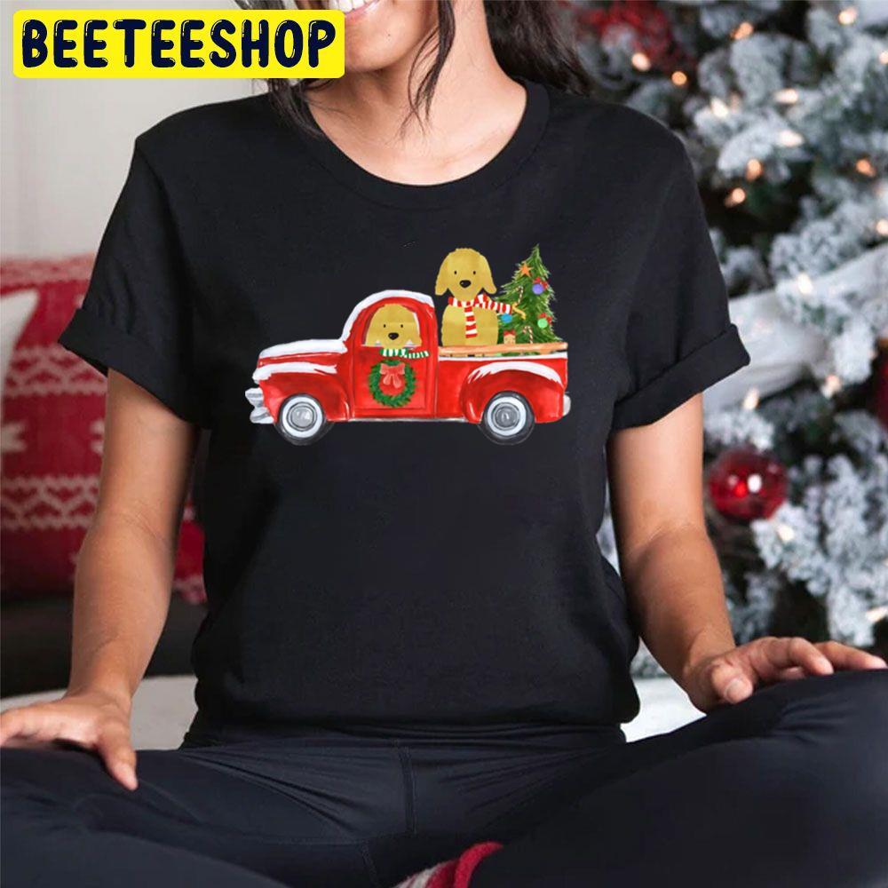 Golden Retrievers Christmas Red Truck Beeteeshop Trending Unisex Sweatshirt Golden Retrievers Christmas Red Truck Beeteeshop Trending Unisex Sweatshirt