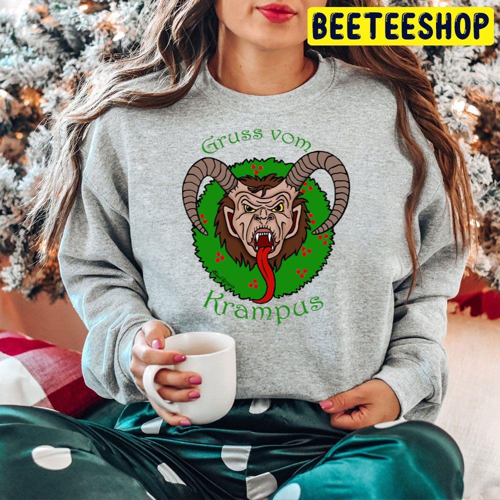 Green Wreath Krampus Christmas Beeteeshop Trending Unisex Hoodie Green Wreath Krampus Christmas Beeteeshop Trending Unisex Hoodie